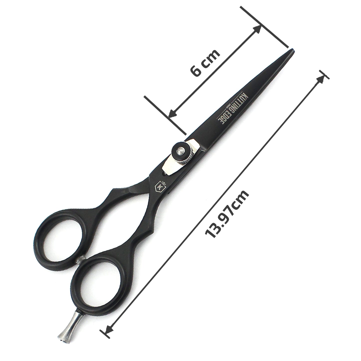 Black hair scissors size 6"