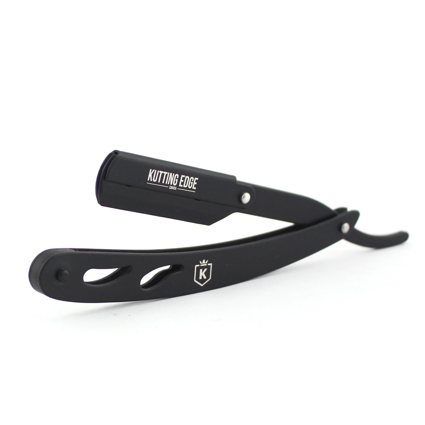 Black straight edge razor
