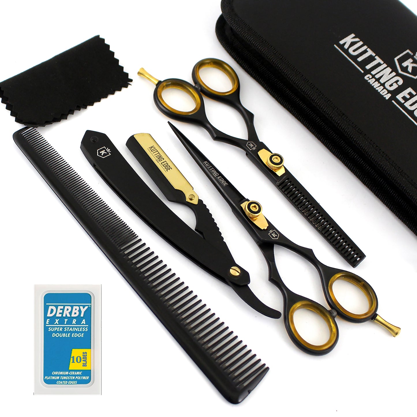 Black and Gold Hair Scissors kit