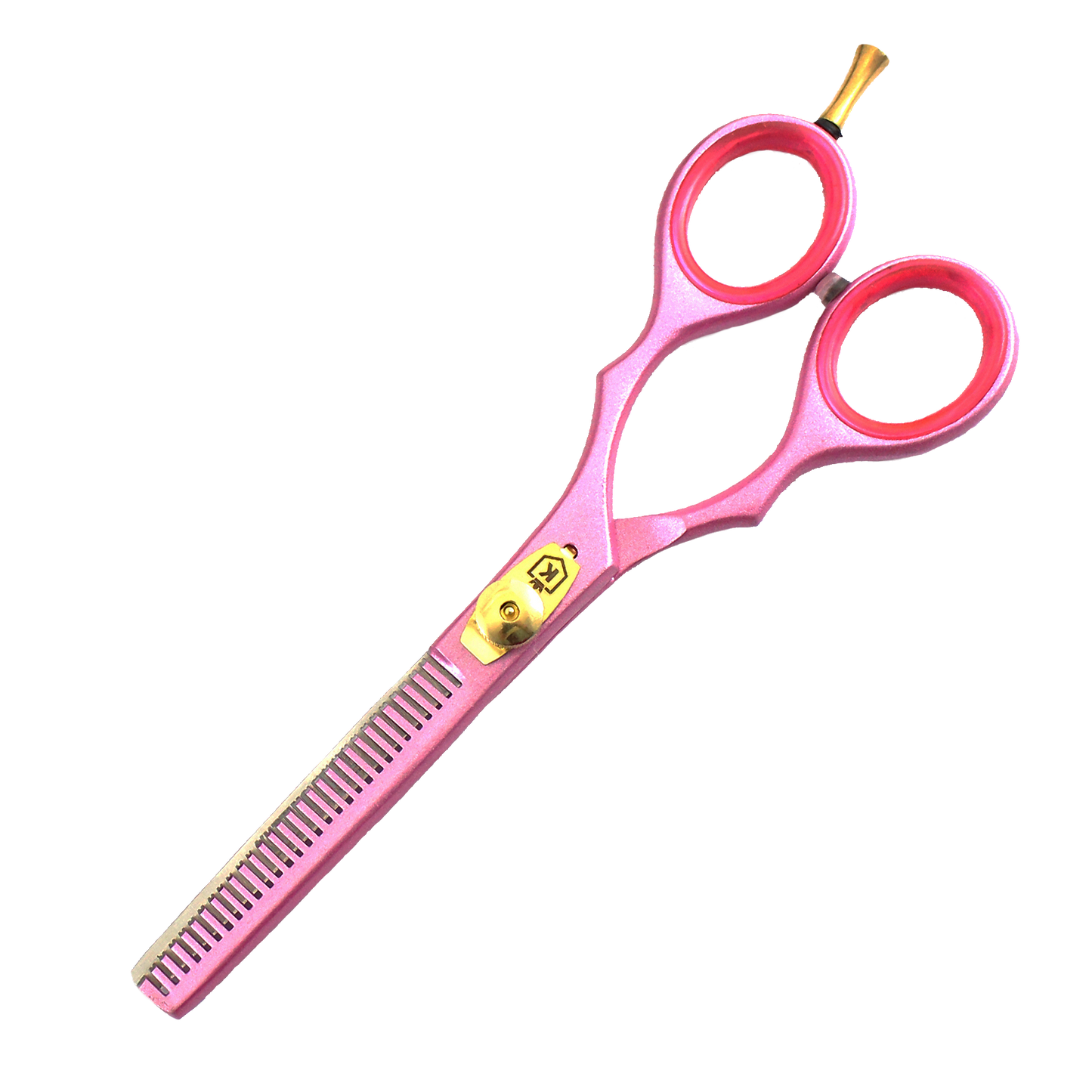 Pink hair thinning scissors