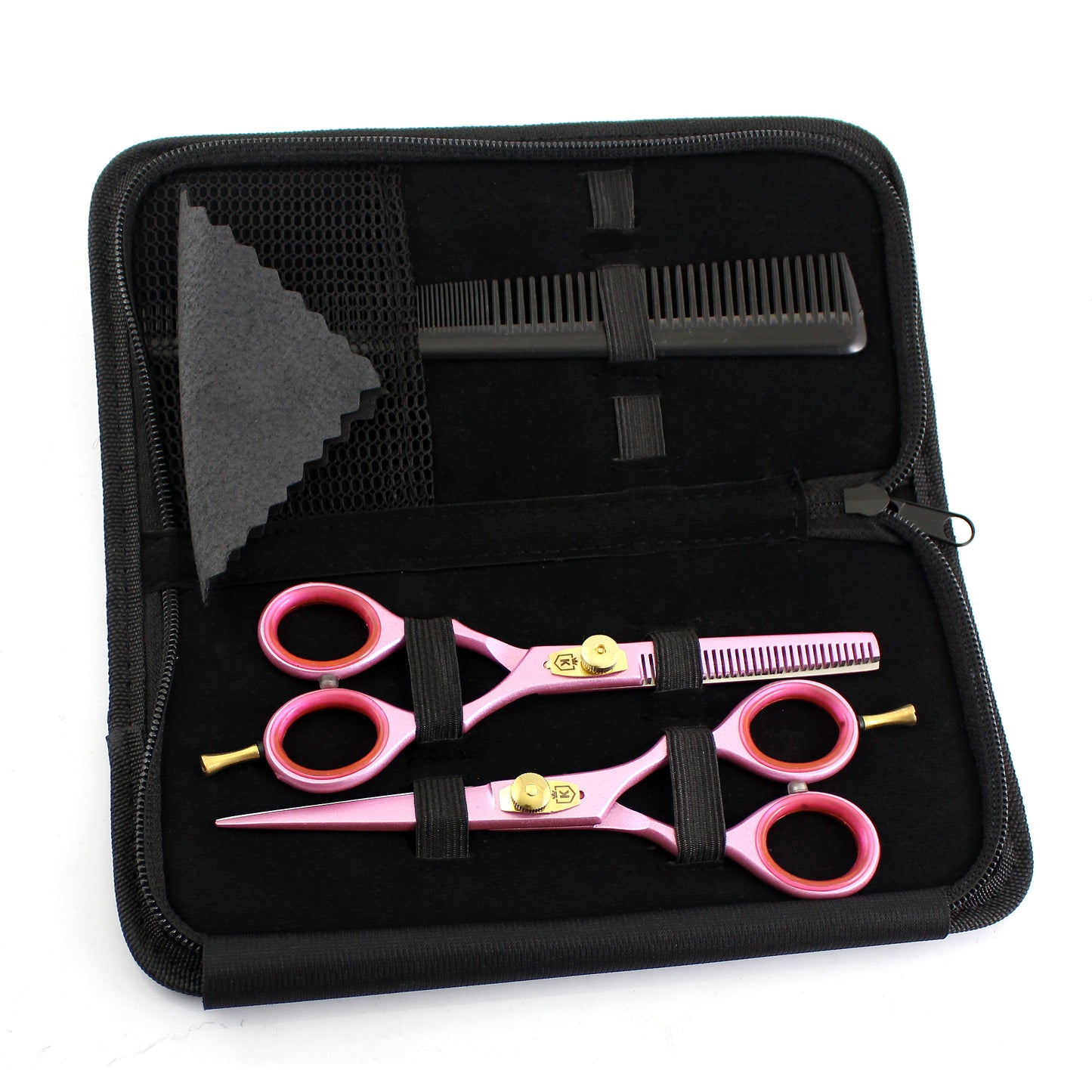 Pink hairdressing scissors Kit
