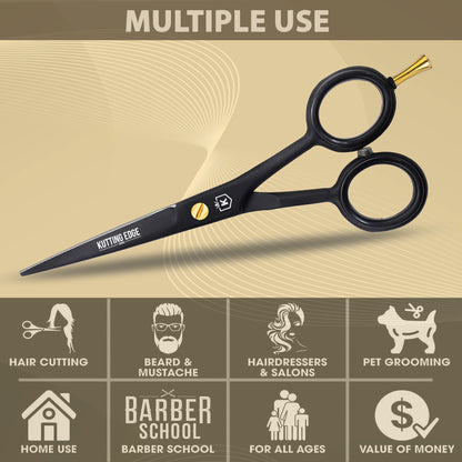 Mustache and Beard Scissors with combs and travel Pouch
